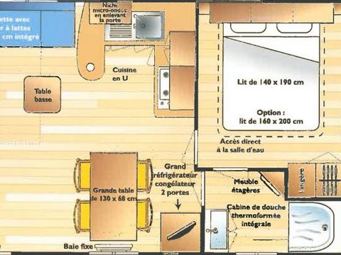 MOBILHOME 5 personnes - Cottage Titania 2 chambres (Gamme Standard)