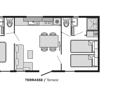 MOBILHOME 4 personnes - Olbia CONFORT climatisé - 4p