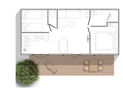 MOBILHOME 6 personnes -  Victoria CLASSIC climatisé - 4/6p