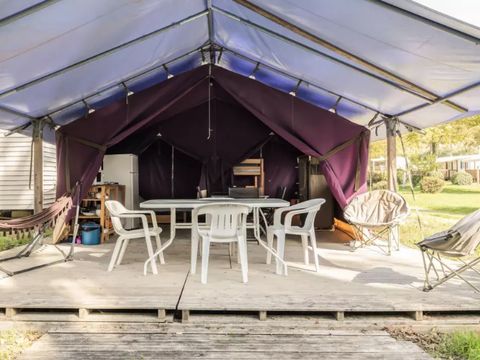 TENTE 5 personnes - Tente Safari 3 Pièces 5 Personnes Sans Sanitaire