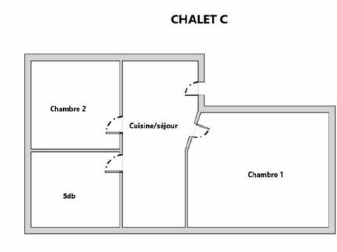 CHALET 4 personnes - Chalet PMR Ker Fest 2 chambres