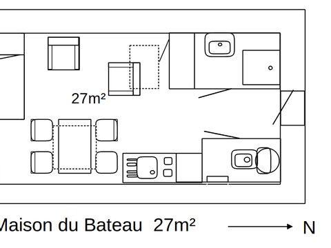 HOUSE 2 people - Maison du Bateau (private garden)