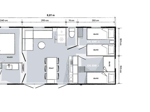 MOBILE HOME 6 people - Sunêlia Prestige Escapade 3 Bedrooms