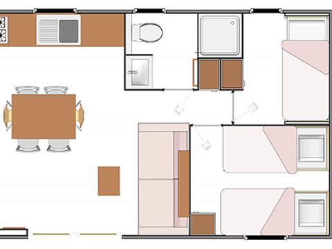 CANVAS AND WOOD TENT 6 people - Sunêlia Luxe Lodge 3 bedrooms 2 bathrooms - Sheets provided