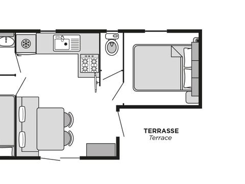 MOBILHOME 4 personnes - Bergame CONFORT Climatisé