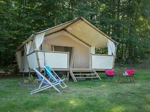 TENTE TOILE ET BOIS 4 personnes - Lodge Maasaï 2ch 4p