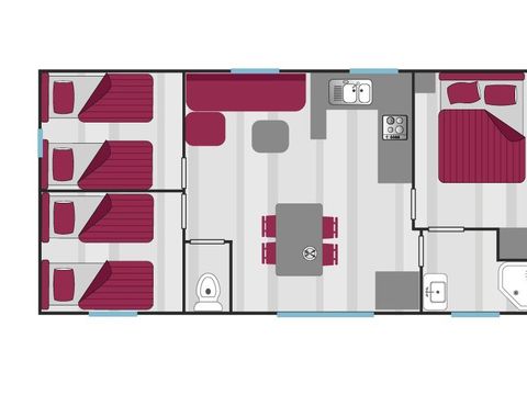 MOBILHOME 6 personnes - BELLEDONNE