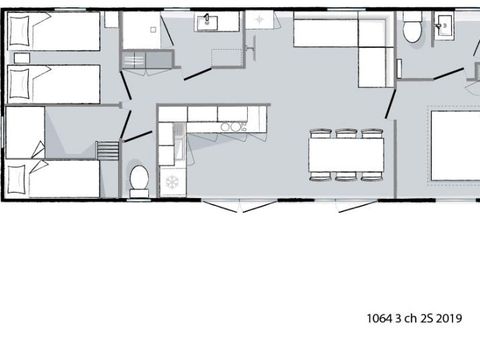 MOBILE HOME 6 people - O'HARA PREMIUM - 3 bedrooms