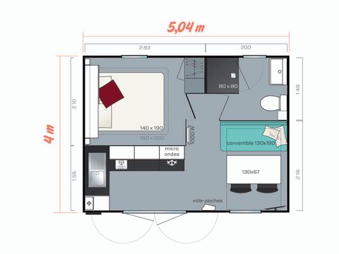 MOBILE HOME 2 people - CAHITA RIVIERA - 1 bedroom