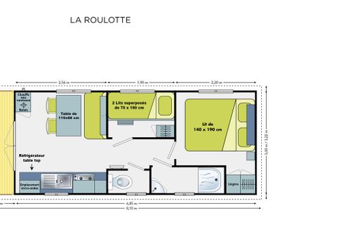 UNUSUAL ACCOMMODATION 4 people - LA ROULOTTE - 2 Bedrooms