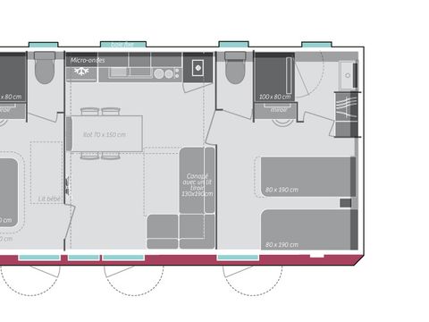 MOBILE HOME 4 people - O'HARA PREMIUM - 2 bedrooms