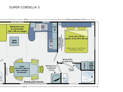 MOBILE HOME 6 people - SUPER CORDELIA - 3 bedrooms