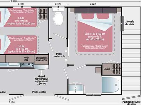 MOBILE HOME 4 people - CAP DESEO - Roof terrace