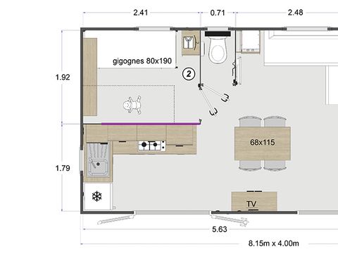 MOBILE HOME 6 people - 2 bedrooms comfort - 30m² *