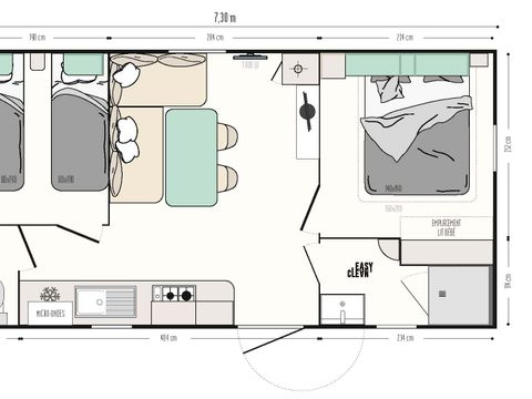 MOBILHOME 4 personnes - Rio 4 P Clim