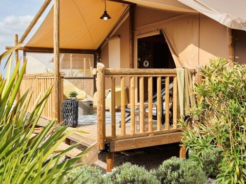 TENTE 4 personnes - Tente Lodge JUNGLE 26m² 2 chambres + terrasse