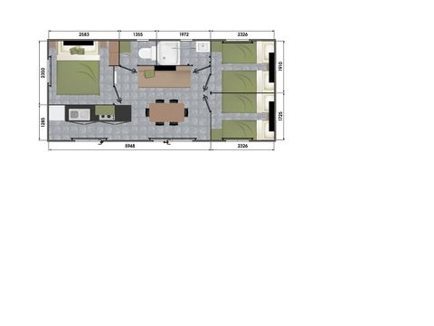 MOBILHOME 6 personnes - 3 chambres