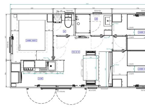 MOBILHOME 6 personnes - Mobil-home | Premium | 3 Ch. | 6 Pers. | Terrasse Lounge | Clim. | TV