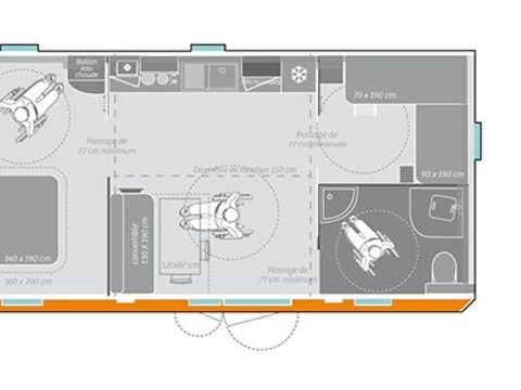 MOBILHOME 6 personnes - PMR MAHINA