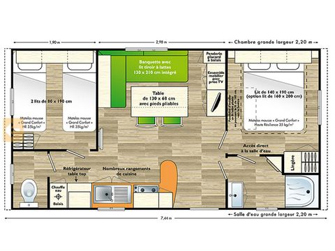 MOBILE HOME 4 people - MERCURE - 30m² - 2 bedrooms