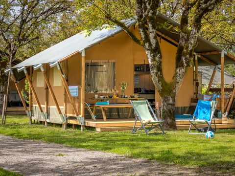 TENTE TOILE ET BOIS 4 personnes - Lodge Woody - 2 chambres - 4 personnes