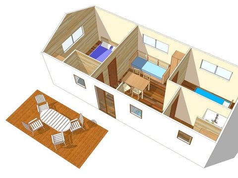 MOBILHOME 4 personnes - Mobil-home | Classic | 2 Ch. | 4 Pers. | Terrasse simple