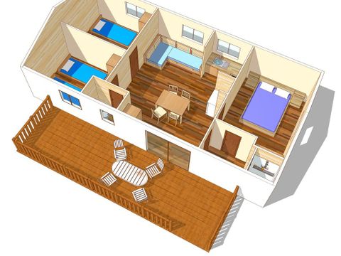 MOBILHOME 6 personnes - Mobil-home | Classic | 3 Ch. | 6 Pers. | Terrasse surélevée