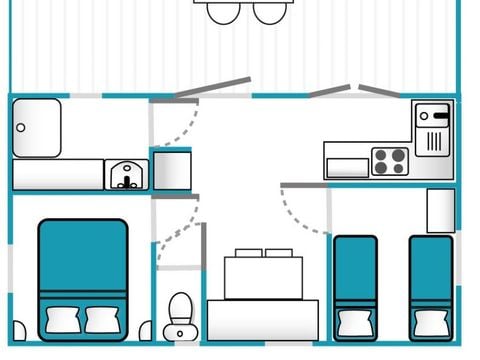 MOBILHOME 6 personnes - Mobil-Home Confort Duo 6p