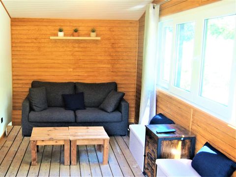 CANVAS AND WOOD TENT 7 people - Air-conditioned Ecolodge + TV