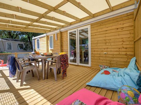 MOBILE HOME 8 people - Family 4bed XXL covered terrace-TV-LV-plancha-38m²| PREMIUM