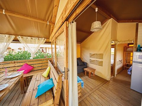 TENTE TOILE ET BOIS 5 personnes - Tente Lodge | 2 Ch. | 4/5 Pers. | Sans SDB