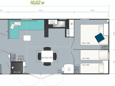 MOBILHOME 8 personnes - Stella Maris XL - 4 chambres