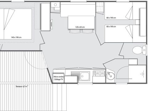 MOBILHOME 4 personnes - Arauris