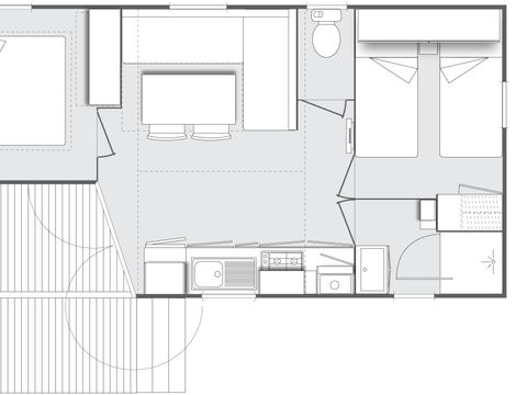 MOBILHOME 5 personnes - Cottage Calypso - Climatisé