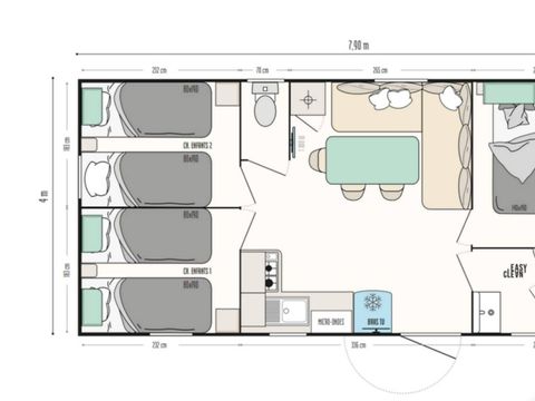 MOBILHOME 6 personnes - Arauris 6Personnes 3Chambres Climatisé