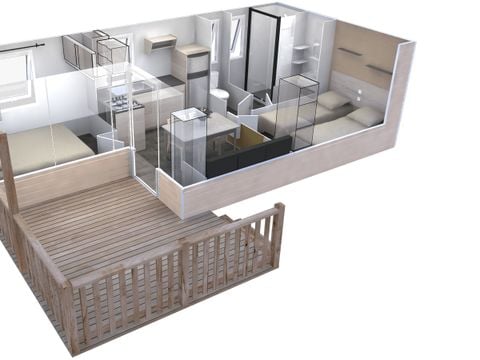 MOBILHOME 6 personnes - Mobil-home | Comfort | 2 Ch. | 4/6 Pers. | Terrasse simple | Clim.