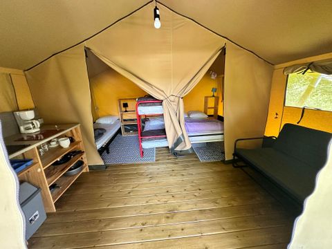 CANVAS AND WOOD TENT 5 people - SAFARI without sanitary facilities