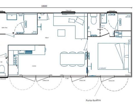 MOBILHOME 4 personnes - PREMIUM++ COTTAGE DU LAC 2 chambre 40m² - VUE PLAN D'EAU