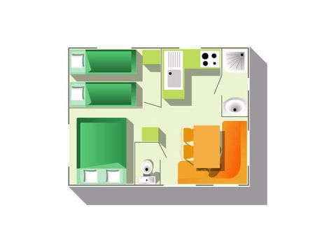 MOBILHOME 4 personnes - Sun Roller Bambou