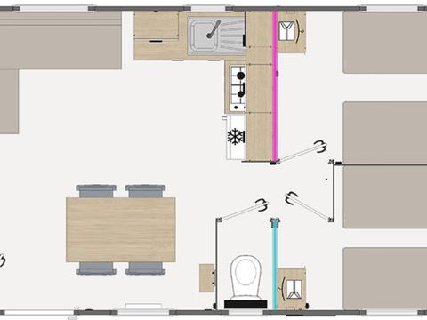 MOBILE HOME 6 people - 3 Bedrooms