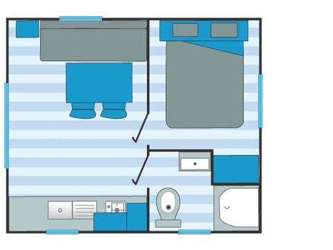 MOBILE HOME 2 people - 1 bedroom