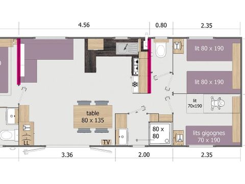 MOBILE HOME 6 people -  Rapidhome Lodge - 3 bedrooms - 2 bathrooms