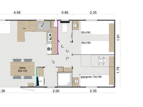 MOBILE HOME 6 people -  Rapidhome Lodge - 3 bedrooms - 2 bathrooms