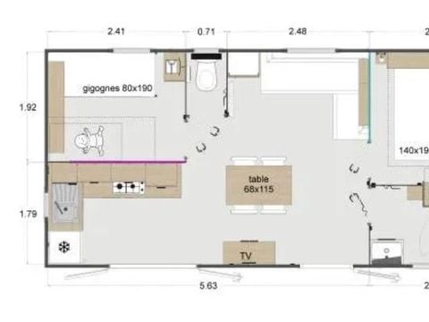 MOBILE HOME 5 people - Lodge 770 Comfort Plus