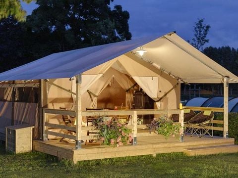 TENTE TOILE ET BOIS 5 personnes - Tente Nature - 2 chambres (sans sanitaire)