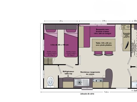 MOBILHOME 4 personnes - Confort Compact - 2 chambres