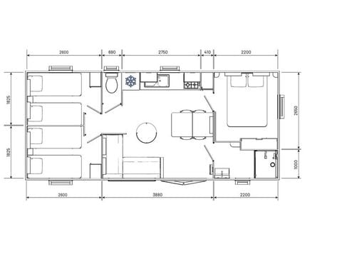 MOBILHOME 6 personnes - Confort - 3 chambres