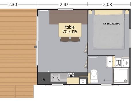 MOBILHOME 3 personnes - Rapidehome 2/3pers