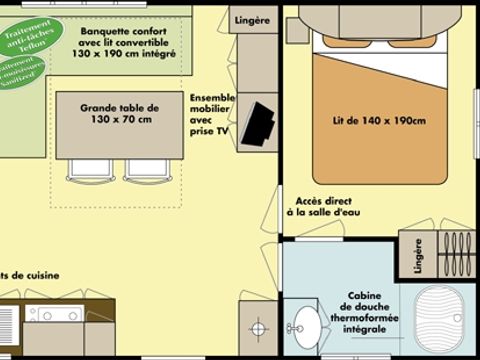 MOBILE HOME 6 people - THE OAK