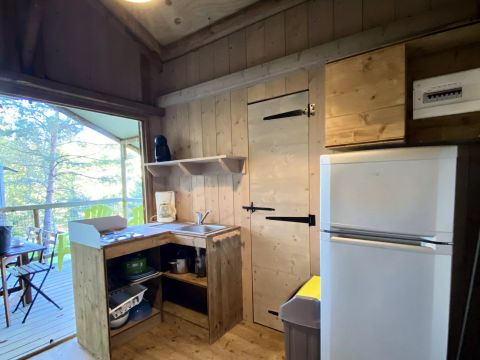 TENTE TOILE ET BOIS 5 personnes - Cabane Lodge 3 Pièces 5 personnes